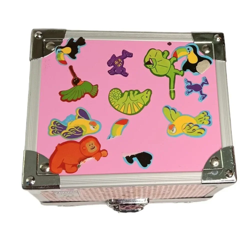 Caboodles Pink Sequin Mini Makeup Case Organizer 2012 Approximately 5